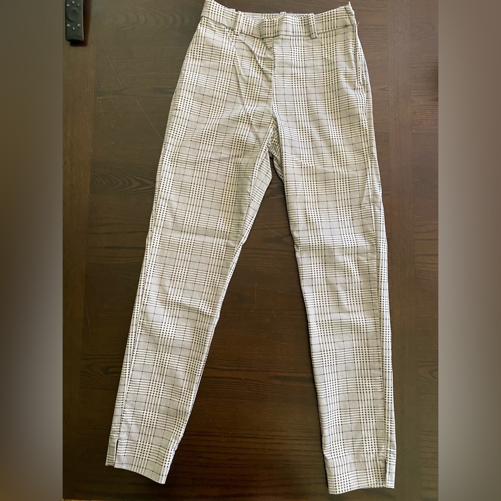 H&M Plaid Stretch Skinny Dress Pant-Size 2